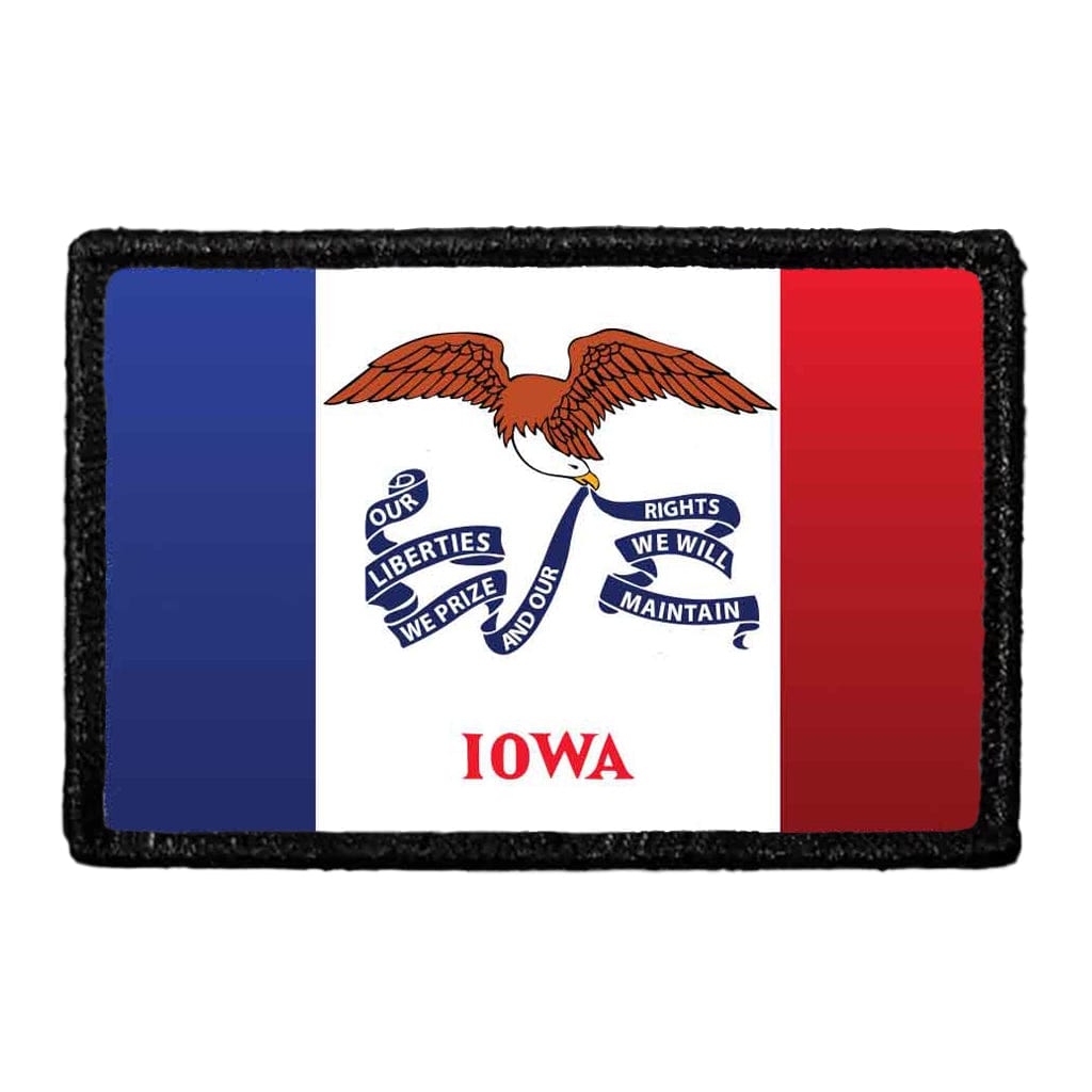 Iowa State Flag - Color - Removable Patch — Pull Patch - Removable ...