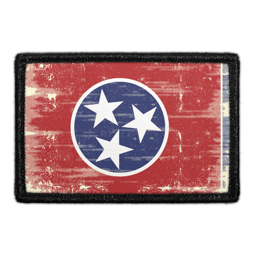 Tennessee State Flag - Color - Distressed - Removable Patch - Pull Patch - Removable Patches For Authentic Flexfit and Snapback Hats