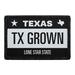 TX Grown - Texas License Plate - Removable Patch - Pull Patch - Removable Patches For Authentic Flexfit and Snapback Hats