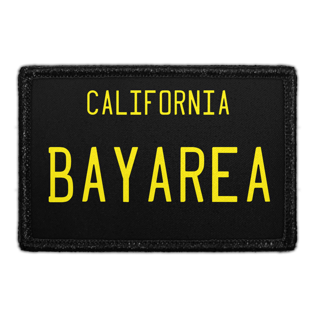 Bay Area - California License Plate - Removable Patch - Pull Patch - Removable Patches For Authentic Flexfit and Snapback Hats