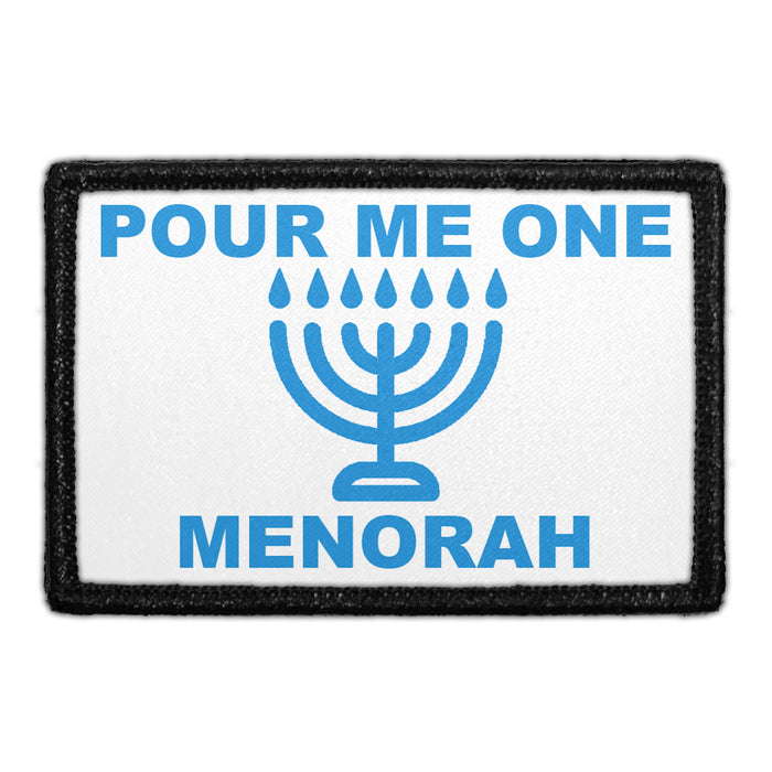 Pour Me One Menorah - Removable Patch - Pull Patch - Removable Patches For Authentic Flexfit and Snapback Hats
