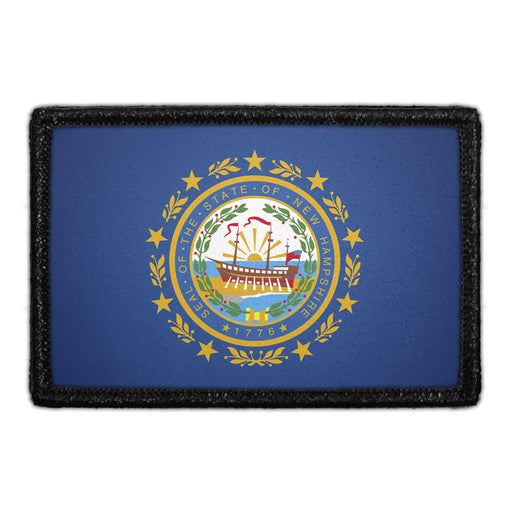 New Hampshire State Flag - Color - Removable Patch - Pull Patch - Removable Patches For Authentic Flexfit and Snapback Hats