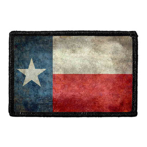 Texas State Flag - Distressed - Color - Pull Patch - Removable Patch - For Authentic Flexfit and Snapback Hats