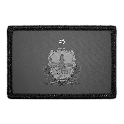 Vermont State Flag - Black and White - Removable Patch - Pull Patch - Removable Patches For Authentic Flexfit and Snapback Hats