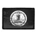 Virginia State Flag - Black and White - Distressed - Removable Patch - Pull Patch - Removable Patches For Authentic Flexfit and Snapback Hats