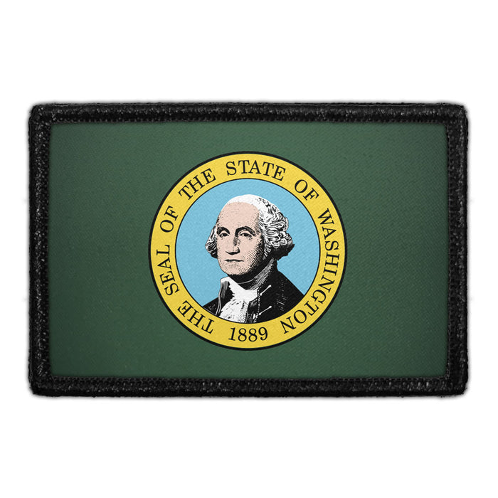 Washington State Flag - Color - Removable Patch - Pull Patch - Removable Patches For Authentic Flexfit and Snapback Hats