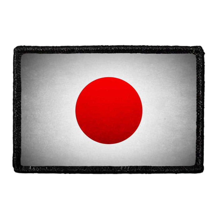 Japan Flag - Color - Distressed - Removable Patch - Pull Patch - Removable Patches For Authentic Flexfit and Snapback Hats