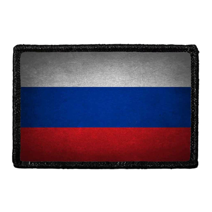 Russia Flag - Color - Distressed - Removable Patch - Pull Patch - Removable Patches For Authentic Flexfit and Snapback Hats