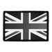 United Kingdom Flag - Black and White - Removable Patch - Pull Patch - Removable Patches For Authentic Flexfit and Snapback Hats
