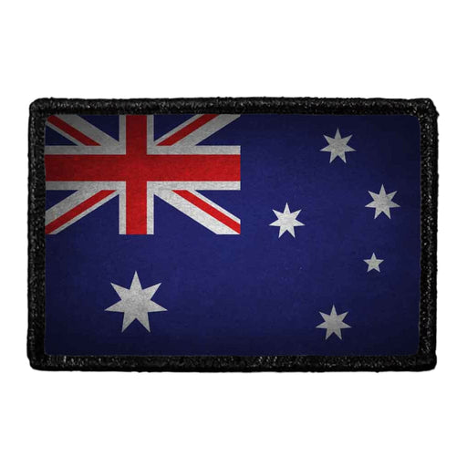 Australia Flag - Color - Distressed - Removable Patch - Pull Patch - Removable Patches For Authentic Flexfit and Snapback Hats