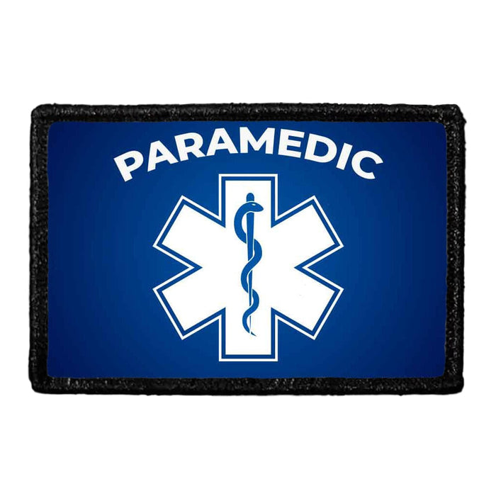 Paramedic - Blue - Removable Patch - Pull Patch - Removable Patches For Authentic Flexfit and Snapback Hats