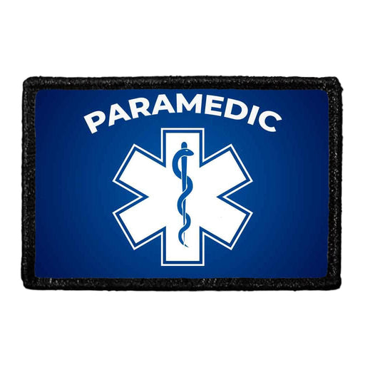 Paramedic - Blue - Removable Patch - Pull Patch - Removable Patches For Authentic Flexfit and Snapback Hats