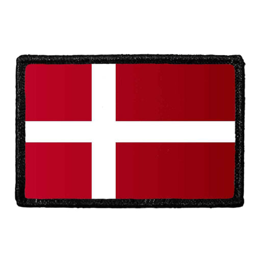 Denmark Flag - Color - Removable Patch - Pull Patch - Removable Patches For Authentic Flexfit and Snapback Hats