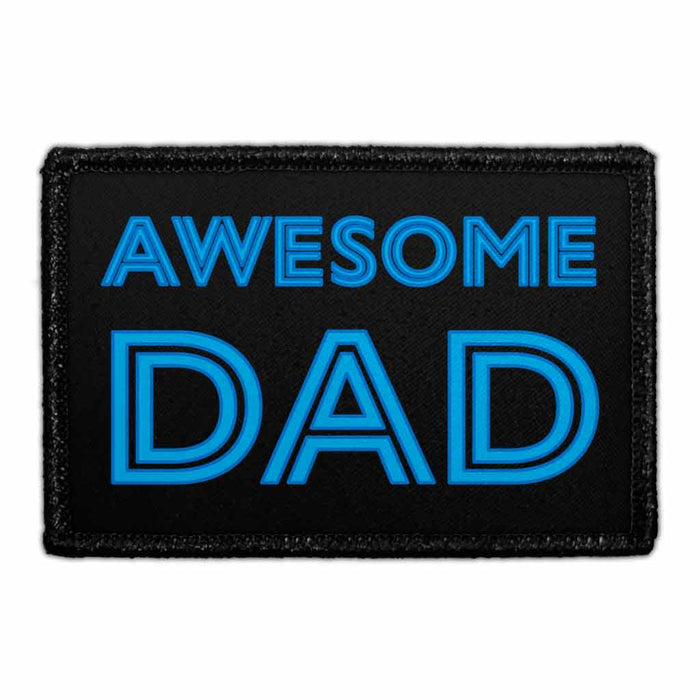 Awesome Dad - Removable Patch - Pull Patch - Removable Patches For Authentic Flexfit and Snapback Hats