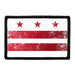 Washington D.C. City Flag - Color - Distressed - Removable Patch - Pull Patch - Removable Patches For Authentic Flexfit and Snapback Hats