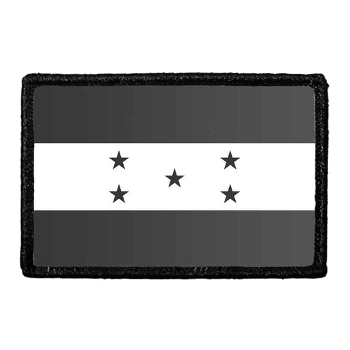 Honduras Flag - Black and White - Removable Patch - Pull Patch - Removable Patches For Authentic Flexfit and Snapback Hats