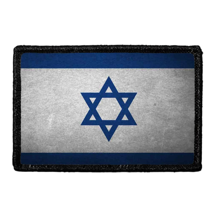 Israel Flag - Color - Distressed - Removable Patch - Pull Patch - Removable Patches For Authentic Flexfit and Snapback Hats