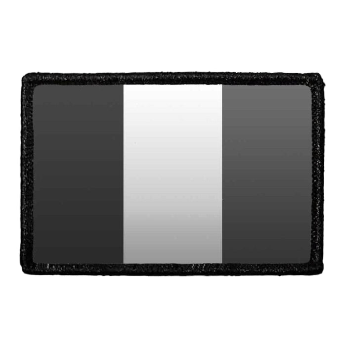 Italy Flag - Black and White - Removable Patch - Pull Patch - Removable Patches For Authentic Flexfit and Snapback Hats