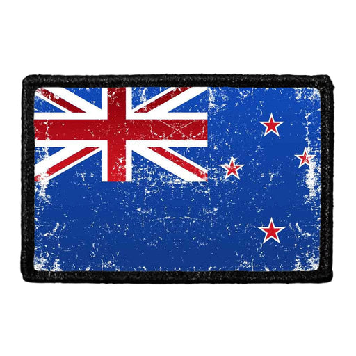 New Zealand Flag - Color - Distressed - Removable Patch - Pull Patch - Removable Patches For Authentic Flexfit and Snapback Hats