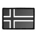 Norway Flag - Black and White - Removable Patch - Pull Patch - Removable Patches For Authentic Flexfit and Snapback Hats