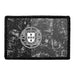 Portugal Flag - Black and White - Distressed - Removable Patch - Pull Patch - Removable Patches For Authentic Flexfit and Snapback Hats