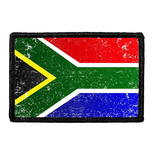 South Africa Flag - Color - Distressed - Removable Patch - Pull Patch - Removable Patches For Authentic Flexfit and Snapback Hats