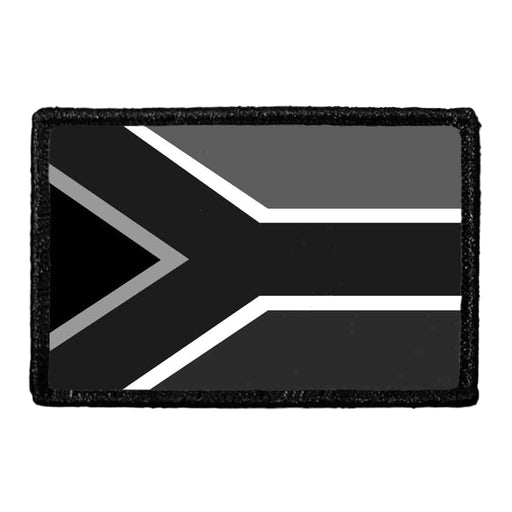 South Africa Flag - Black and White - Removable Patch - Pull Patch - Removable Patches For Authentic Flexfit and Snapback Hats
