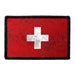 Switzerland Flag - Color - Distressed - Removable Patch - Pull Patch - Removable Patches For Authentic Flexfit and Snapback Hats