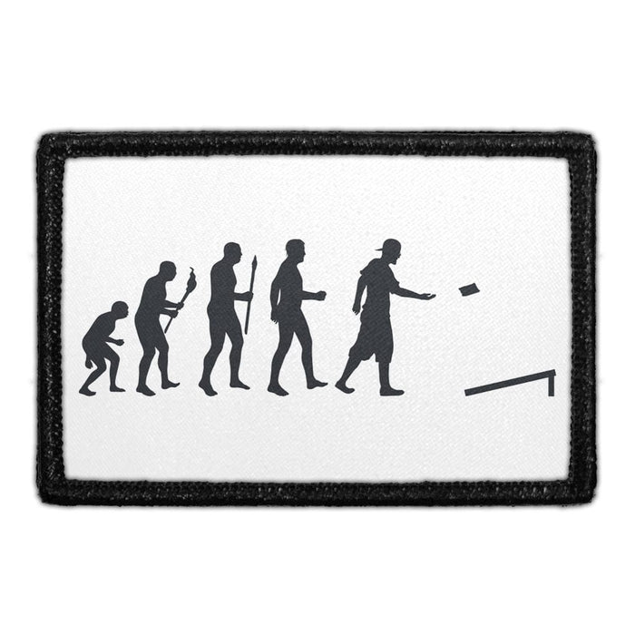 CORNHOLE EVOLUTION Meta Data - Crop Image Text - - Removable Patch - Pull Patch - Removable Patches For Authentic Flexfit and Snapback Hats