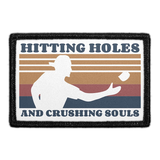  HITTING HOLES AND CRUSHING SOULS Meta Data - Crop Image Text - - Removable Patch - Pull Patch - Removable Patches For Authentic Flexfit and Snapback Hats