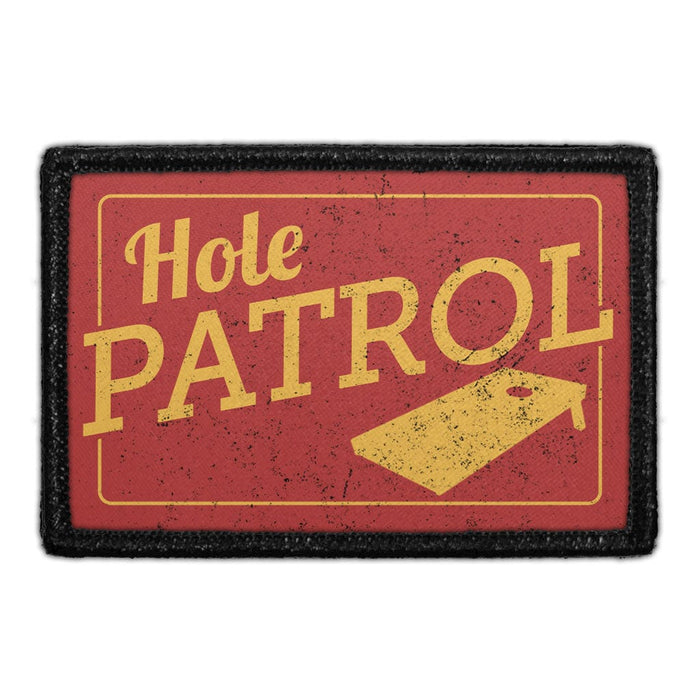 HOLE PATROL Meta Data - Crop Image Text - - Removable Patch - Pull Patch - Removable Patches For Authentic Flexfit and Snapback Hats