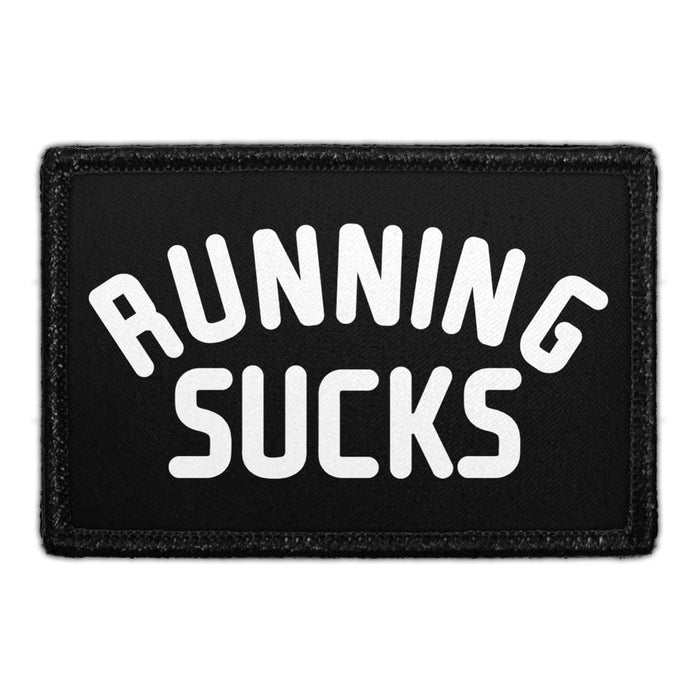 Running Sucks - Removable Patch - Pull Patch - Removable Patches For Authentic Flexfit and Snapback Hats