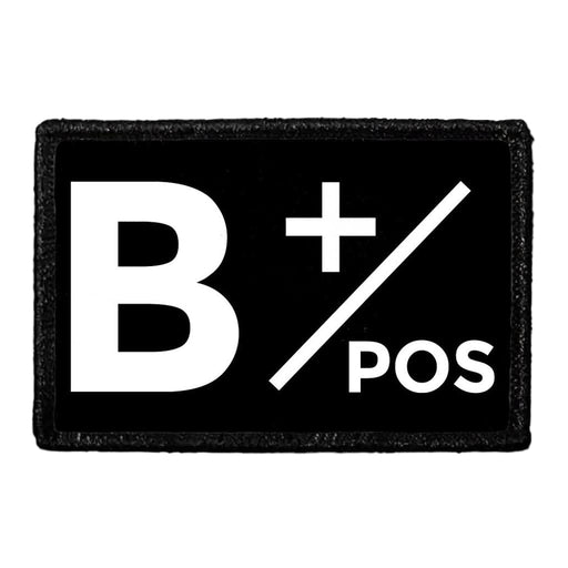 B+ Positive Blood Type - Removable Patch - Pull Patch - Removable Patches For Authentic Flexfit and Snapback Hats