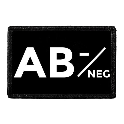 AB- Negative Blood Type - Removable Patch - Pull Patch - Removable Patches For Authentic Flexfit and Snapback Hats