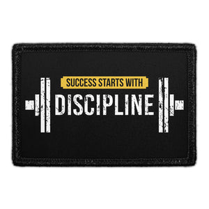 Success Starts With Discipline - Removable Patch - Pull Patch - Removable Patches For Authentic Flexfit and Snapback Hats