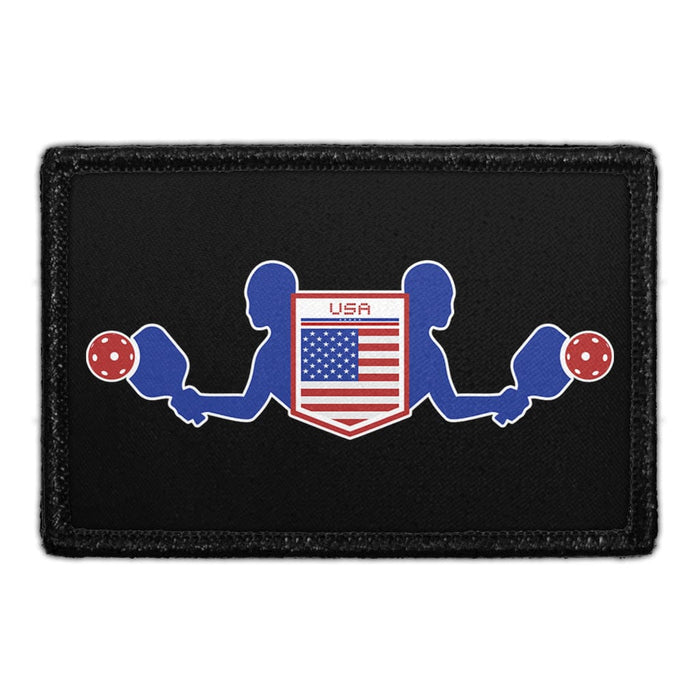 Pickleball USA - Removable Patch - Pull Patch - Removable Patches For Authentic Flexfit and Snapback Hats