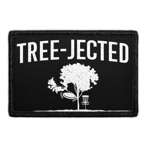 TREE-JECTED_-_DISC_GOLF  Meta Data - Crop Image Text - - Removable Patch - Pull Patch - Removable Patches For Authentic Flexfit and Snapback Hats