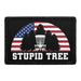 STUPID TREE - USA - DISC GOLF Meta Data - Crop Image Text - - Removable Patch - Pull Patch - Removable Patches For Authentic Flexfit and Snapback Hats