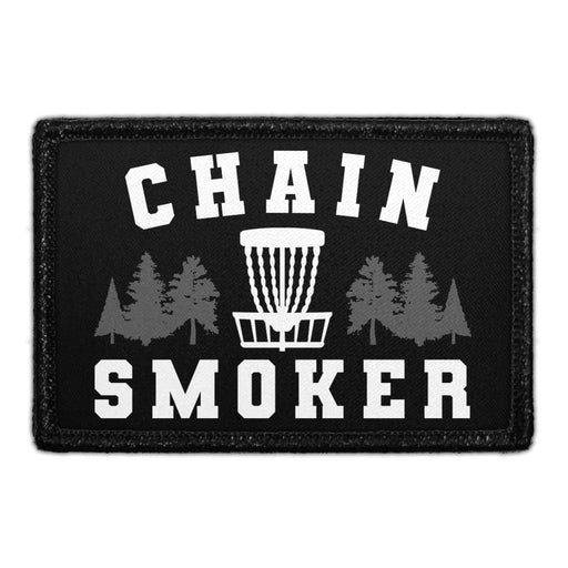 CHAIN SMOKER - DISC GOLF Meta Data - Crop Image Text - - Removable Patch - Pull Patch - Removable Patches For Authentic Flexfit and Snapback Hats