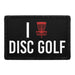 I LOVE DISC GOLF Meta Data - Crop Image Text - - Removable Patch - Pull Patch - Removable Patches For Authentic Flexfit and Snapback Hats