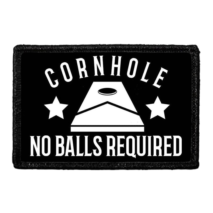Cornhole - No Balls Required - Removable Patch - Pull Patch - Removable Patches For Authentic Flexfit and Snapback Hats