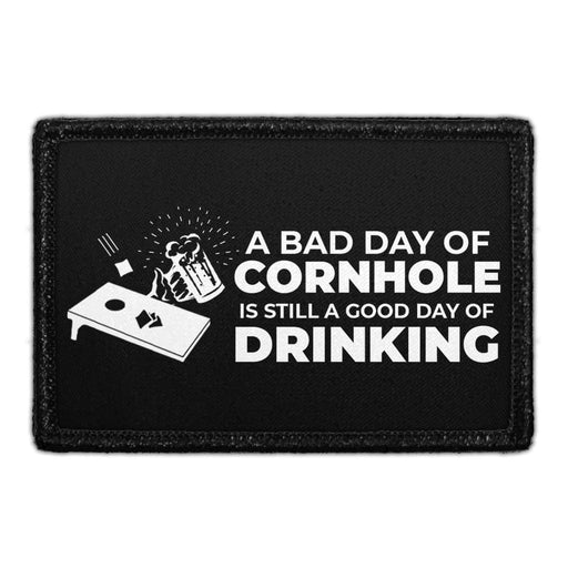  A BAD DAY OF CORNHOLE IS STILL A GOOD DAY OF DRINKING Meta Data - Crop Image Text - - Removable Patch - Pull Patch - Removable Patches For Authentic Flexfit and Snapback Hats