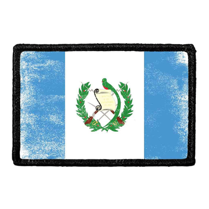 Guatemala Flag - Color - Distressed - Removable Patch - Pull Patch - Removable Patches For Authentic Flexfit and Snapback Hats