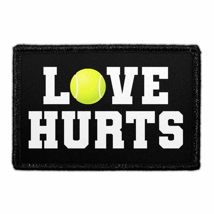 Love Hurts - Tennis - Removable Patch - Pull Patch - Removable Patches For Authentic Flexfit and Snapback Hats