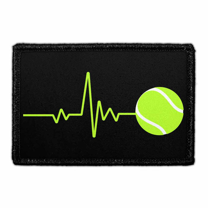 Tennis Heartbeat - Removable Patch - Pull Patch - Removable Patches For Authentic Flexfit and Snapback Hats