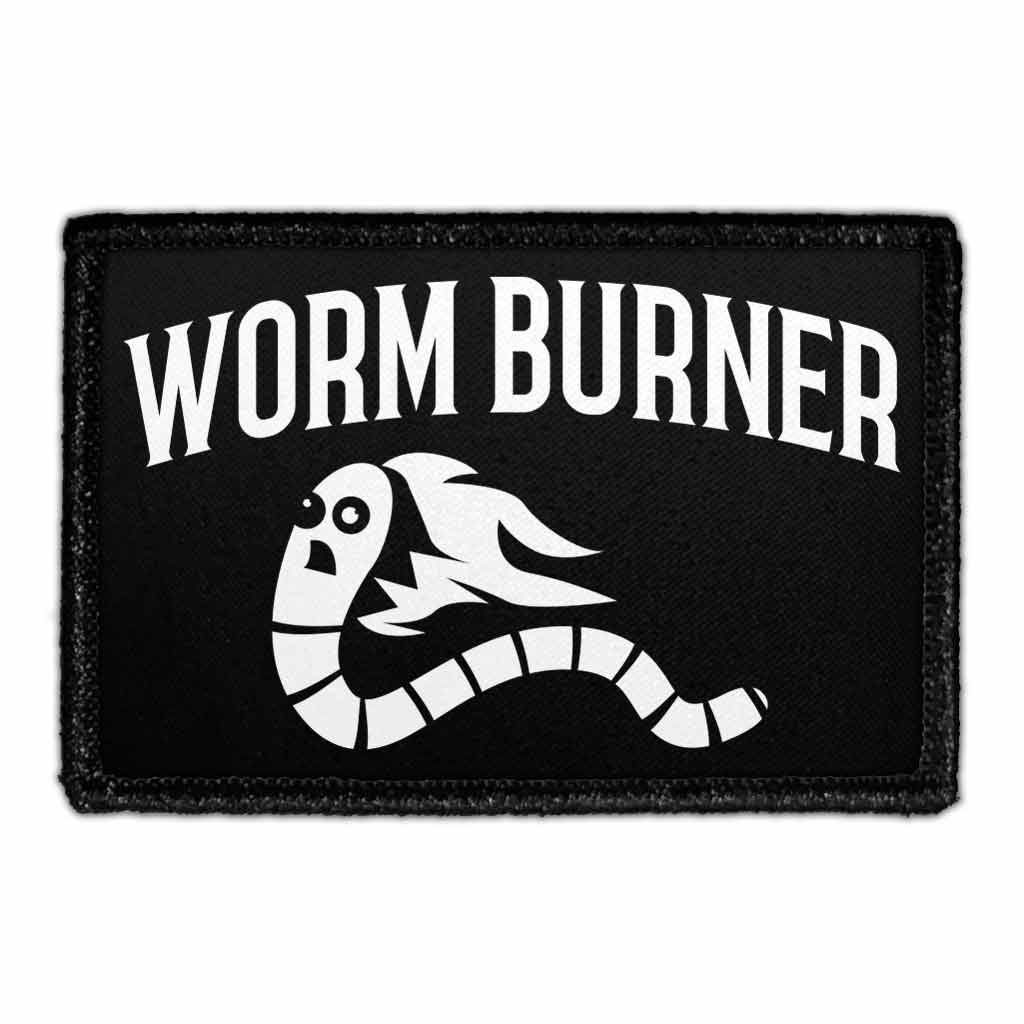 Worm Burner - Removable Patch - Pull Patch - Removable Patches For Authentic Flexfit and Snapback Hats