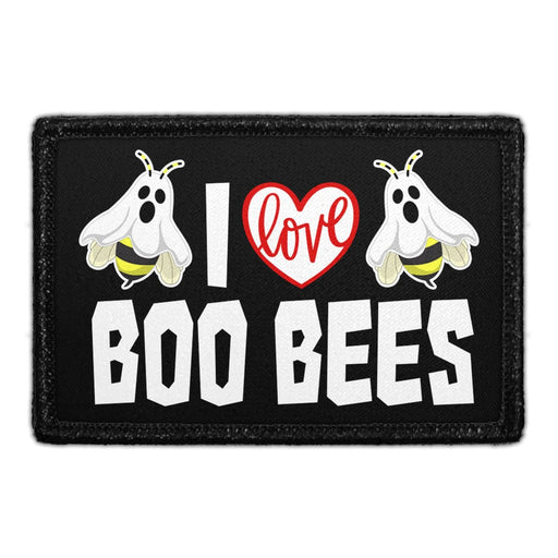I LOVE BOO BEES  Meta Data - Crop Image Text - - Removable Patch - Pull Patch - Removable Patches For Authentic Flexfit and Snapback Hats