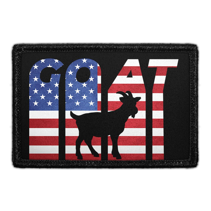 GOAT - US Flag - Removable Patch - Pull Patch - Removable Patches For Authentic Flexfit and Snapback Hats