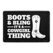 Boots & Bling It's A Cowgirl Thing - Removable Patch - Pull Patch - Removable Patches For Authentic Flexfit and Snapback Hats