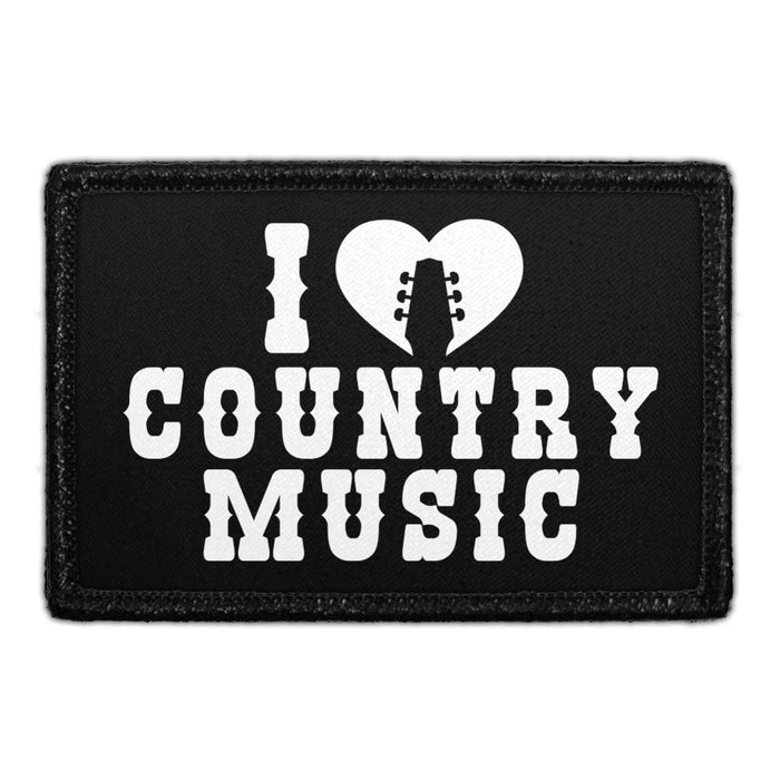 I Love Country Music - Removable Patch - Pull Patch - Removable Patches For Authentic Flexfit and Snapback Hats
